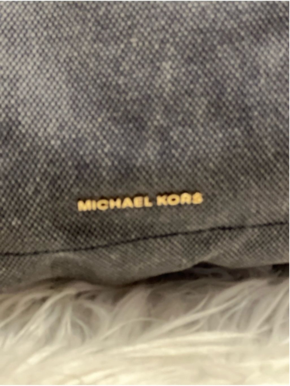 Michael Kors Denim-Style Rope in Light Blue with Gold Accents tote bag - Picture 12 of 13